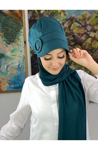 Teal Ready to Wear Turban 19AGS22ŞP25-06