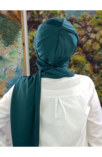 Teal Ready to Wear Turban 19AGS22ŞP25-06