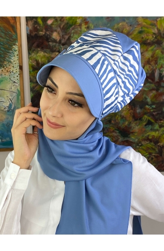 Blau Praktischer Turban 19AGS22ŞP02-01