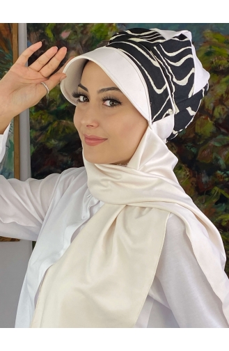 White Ready to wear Turban 19AGS22ŞP08-01