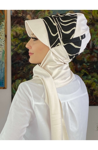 White Ready to wear Turban 19AGS22ŞP08-01