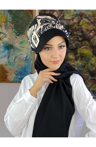 White Ready to wear Turban 19AGS22ŞP08-03