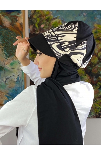 White Ready to wear Turban 19AGS22ŞP08-03