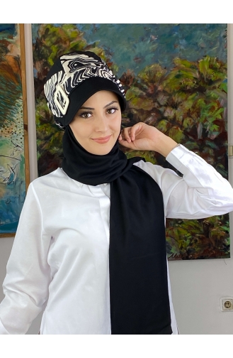 White Ready to wear Turban 19AGS22ŞP08-03