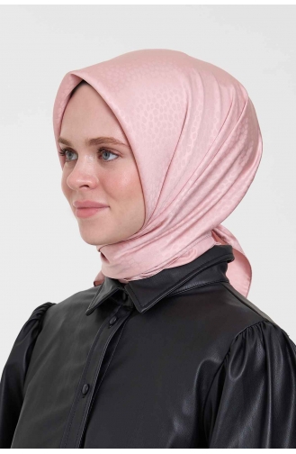 Ipeksi Twill Benek Desen Eşarp 000012-07 Pudra