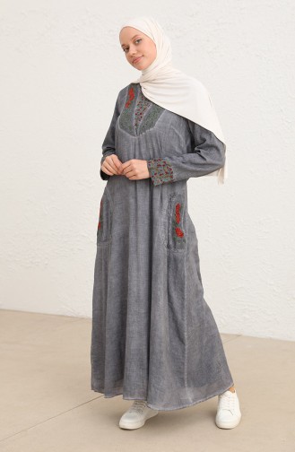 Robe Hijab Gris 9099-01