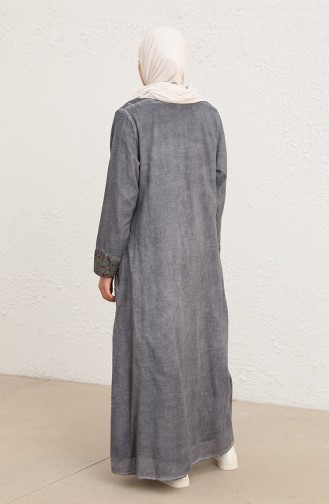 Gray Hijab Dress 9099-01