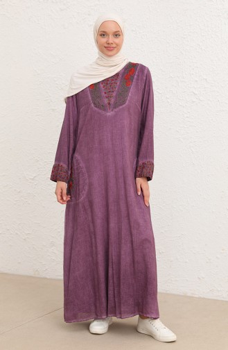 Purple Hijab Dress 9099-02