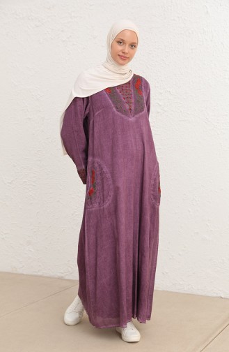 Purple Hijab Dress 9099-02