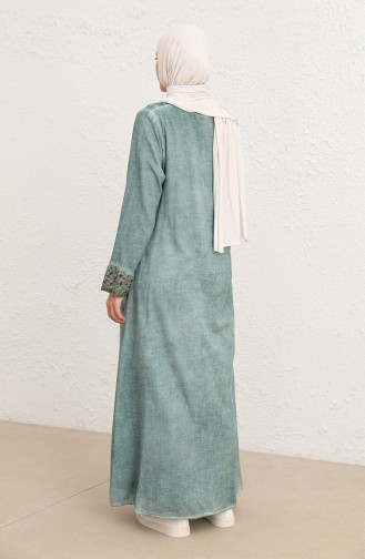 Light Green Hijab Dress 9099-03