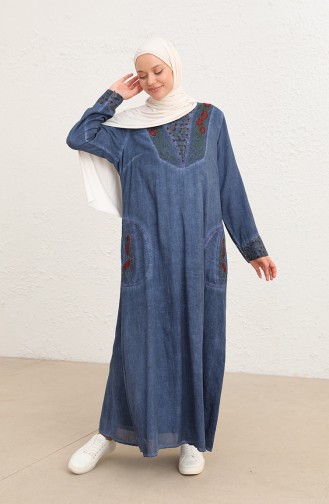 Indigo Hijab Dress 9099-05