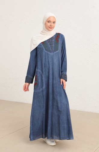 Indigo Hijab Dress 9099-05