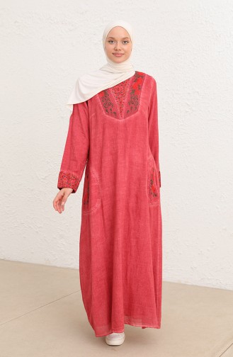 Robe Hijab Couleur brique 9099-07