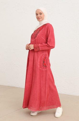 Robe Hijab Couleur brique 9099-07