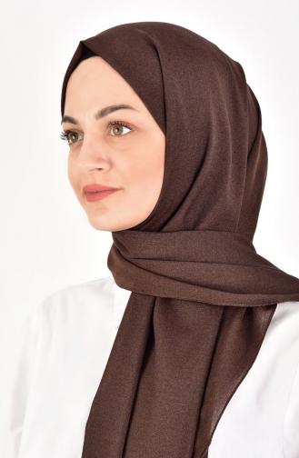 Mina Düz Abiyelik Şal 000014-22 Acı Kahve