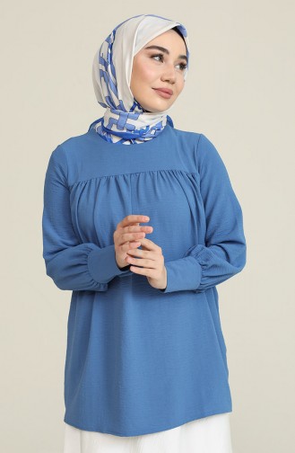 Indigo Blouse 445005.i̇ndigo