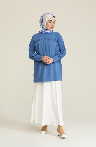 Indigo Blouse 445005.i̇ndigo