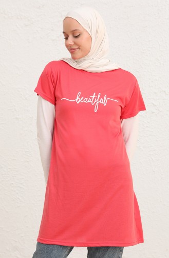 Granat-Blumen T-Shirt 8138-07