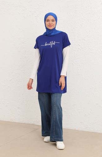 Saks-Blau T-Shirt 8138-10