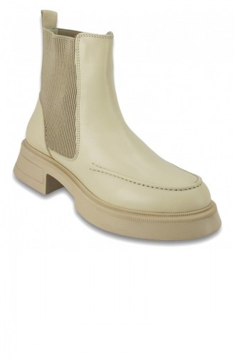 Beige Bot-bootie 12366