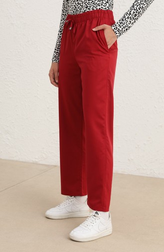 Cepli Bol Paça Pantolon 6102-09 Kırmızı