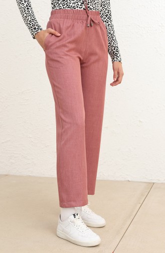 Pantalon Rose Pâle Foncé 6103-17