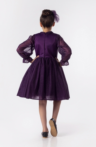 Plum Children`s Dress 01