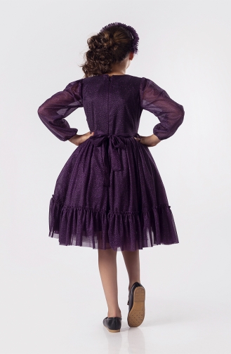 Plum Children`s Dress 01