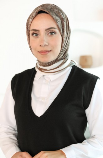 Oyya Soft Bulut Desen Eşarp 80975-12 Toprak Krem