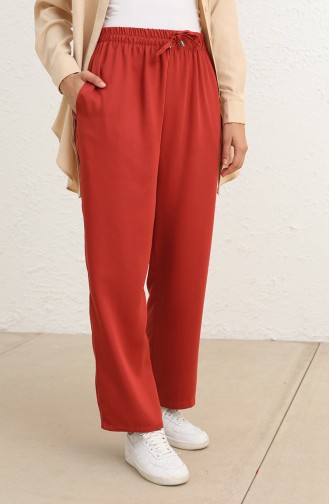 Dark Brick Red Pants 6103-21