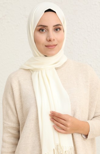 Pashmina Şal 0005-01 Krem