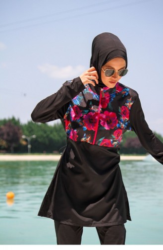 Maillot de Bain Hijab Noir 2621