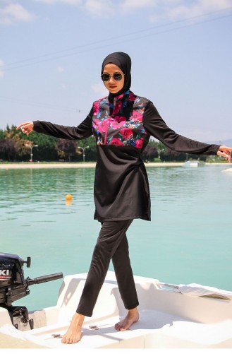 Maillot de Bain Hijab Noir 2621