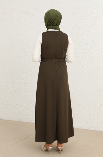 Khaki Hijab Kleider 7130-05