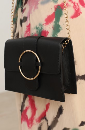Schwarz Schultertasche 123-03