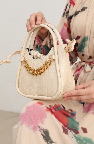 Beige Schultertasche 125-01