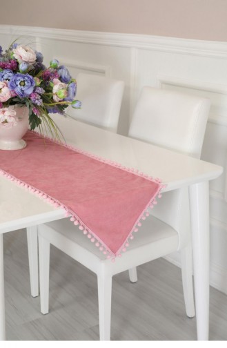 Ponponlu Runner 90X30 R 20 Pembe Ba Ev R 20K 111
