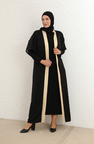 Black Hijab Dress 8104-01