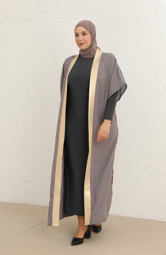 Gray Hijab Dress 8104-03