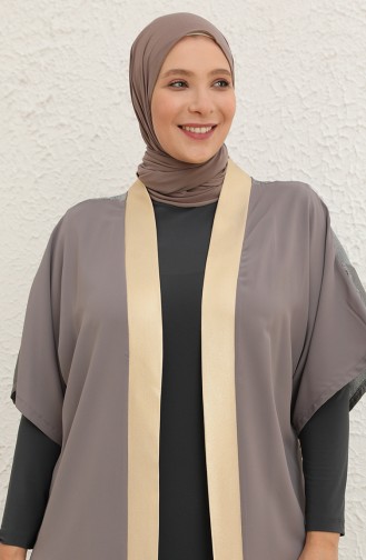 Grau Hijab Kleider 8104-03