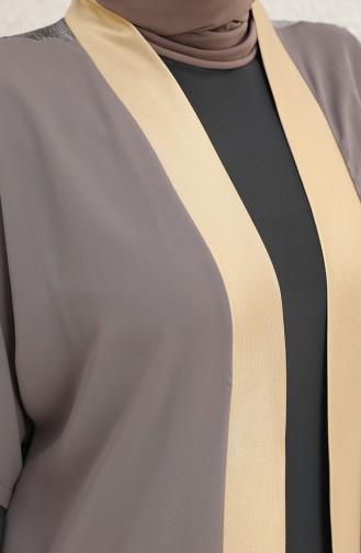 Gray Hijab Dress 8104-03