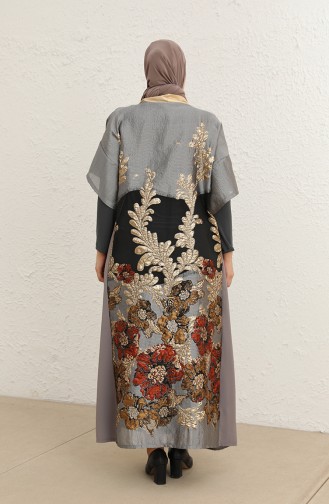 فستان رمادي 8104-03