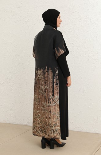 Plus Size Dress Abaya Suit 8103-01 Black 8103-01
