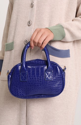 Saks-Blau Schultertasche 0109-08