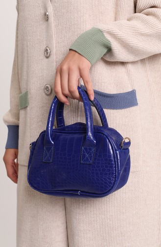 Saks-Blau Schultertasche 0109-08