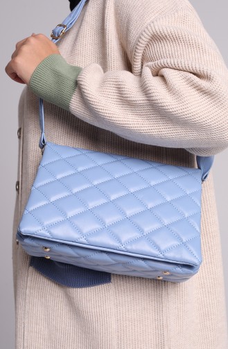 Babyblau Schultertasche 119-02