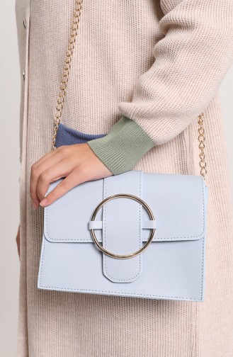 Blau Schultertasche 123-01