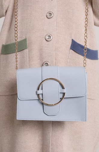 Blau Schultertasche 123-01