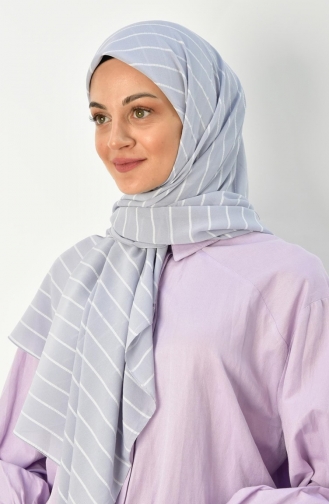 Alize 120 Cm Çizgili Eşarp 000015-11 Gri