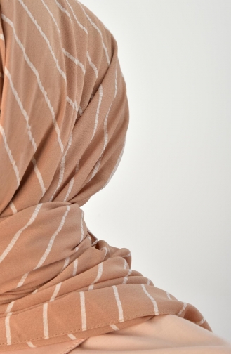 Alize 120 Cm Çizgili Eşarp 000015-02 Somon